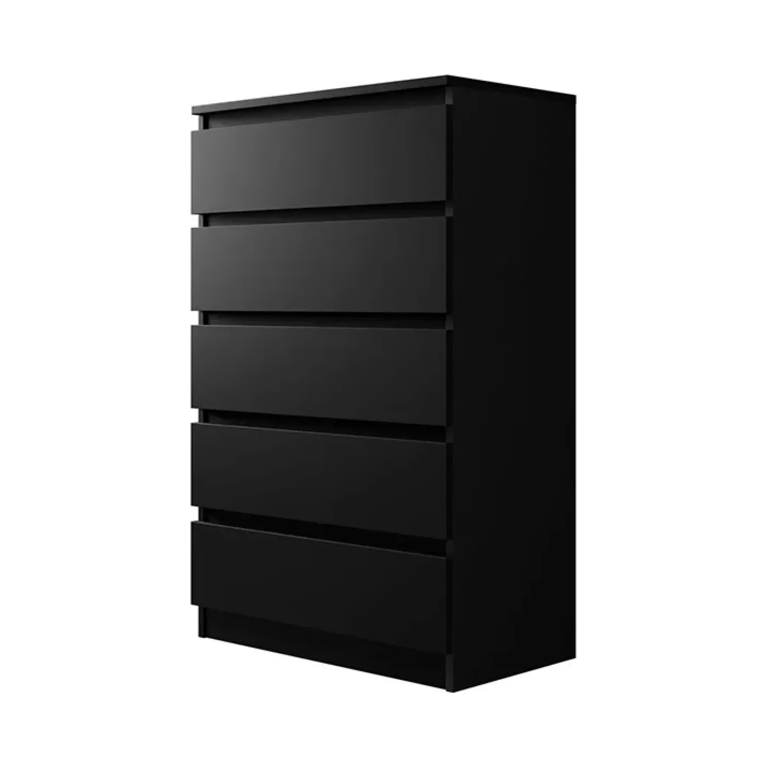 Cassettiera 70x112h cm 5 cassetti moderna nero Rotterdam