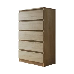 Cassettiera 70x112h cm 5 cassetti moderna rovere Rotterdam