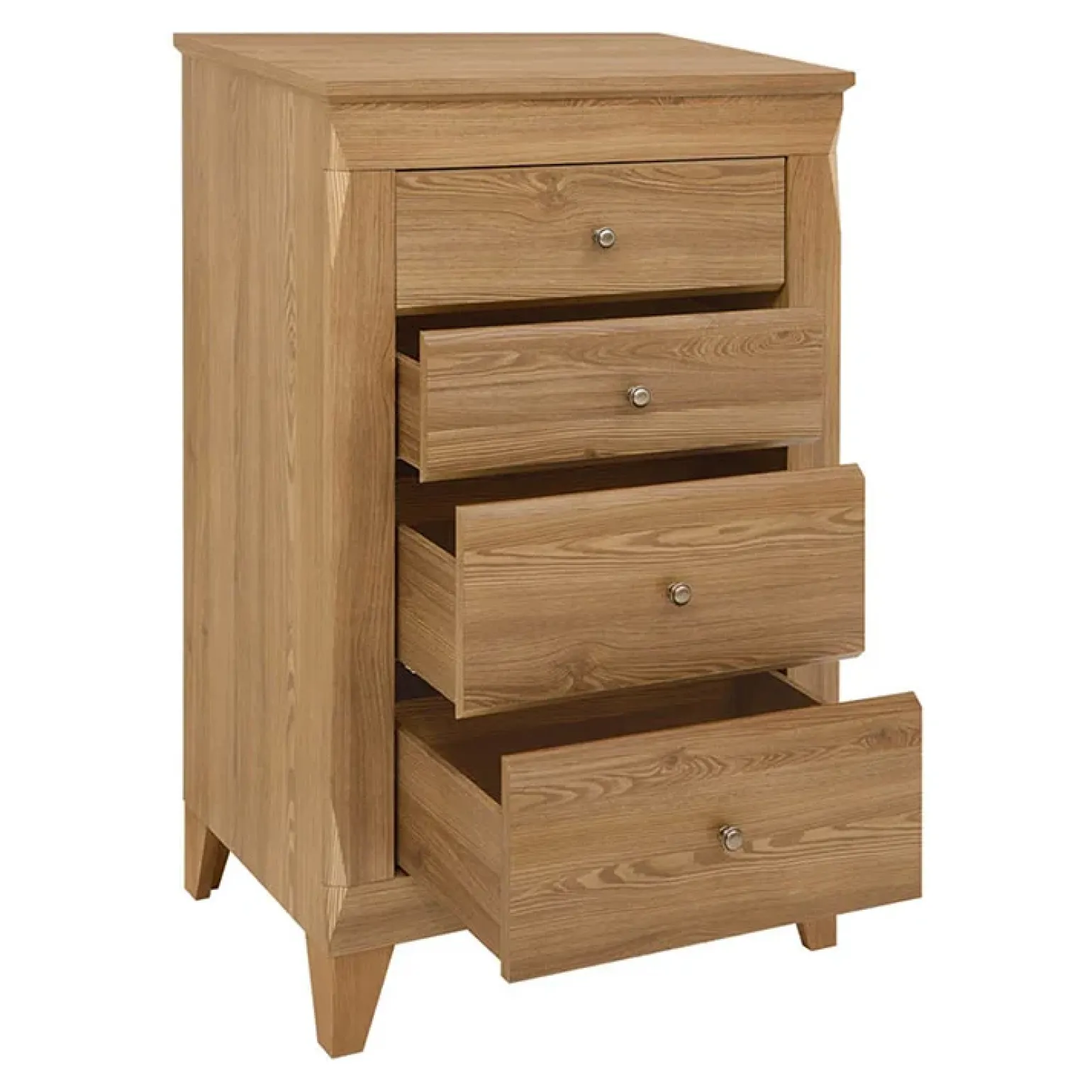 Cassettiera 72x116h cm 4 cassetti rovere scuro Lucca