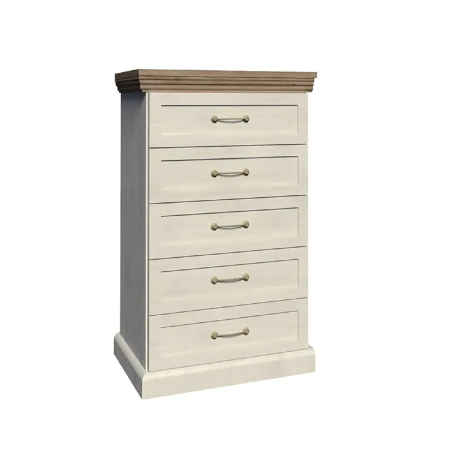 Cassettiera 57x98h cm 5 cassetti pino frassinato rovere Blend