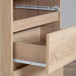 Cassettiera 120x120h cm moderna 10 cassetti rovere Living