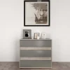 Cassettiera 80x70h cm moderna rovere grigio Altea