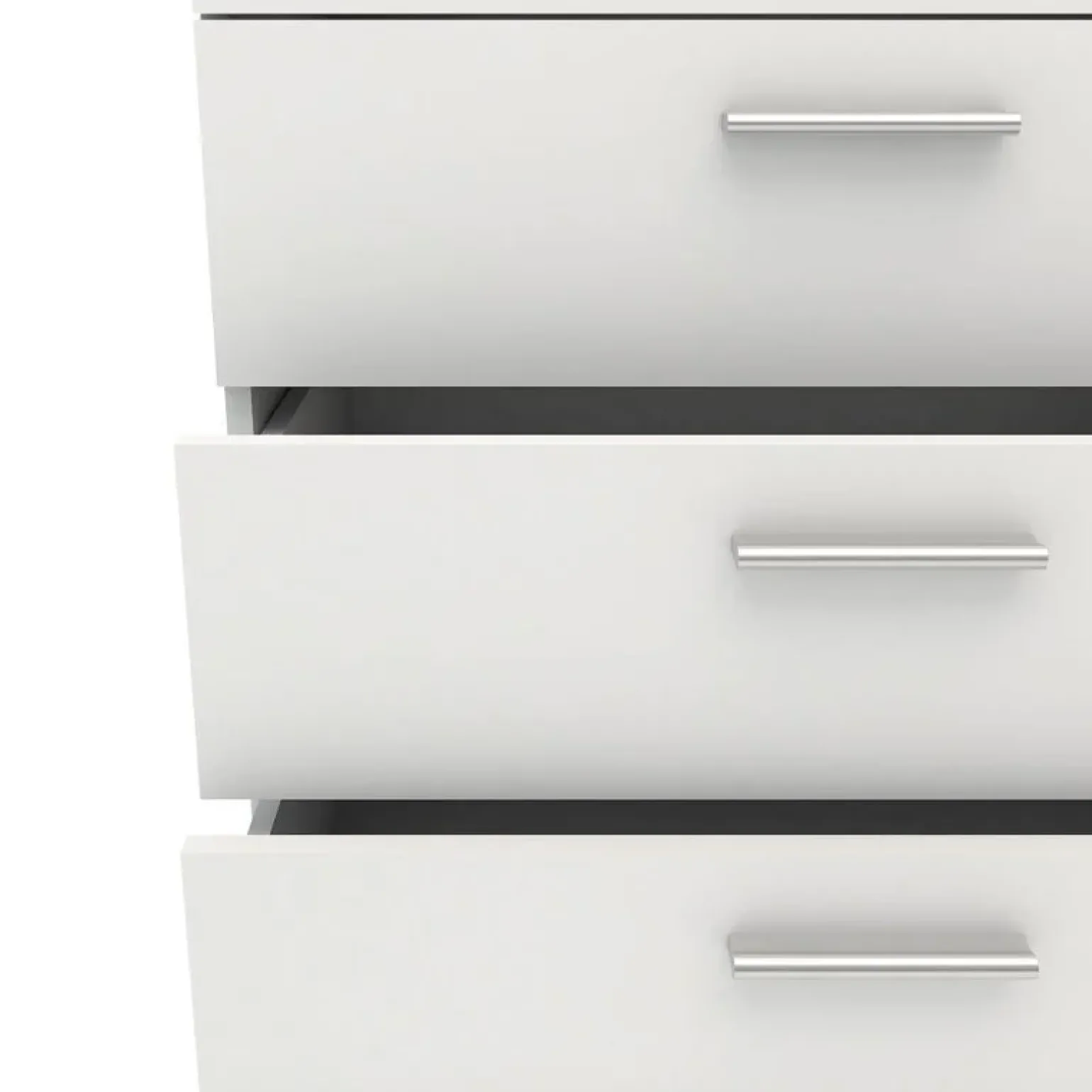 Cassettiera 70x82h cm moderna 4 cassetti bianco opaco Debby Gihome®