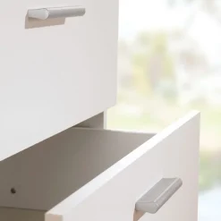 Cassettiera 70x82h cm moderna 4 cassetti bianco opaco Debby Gihome®