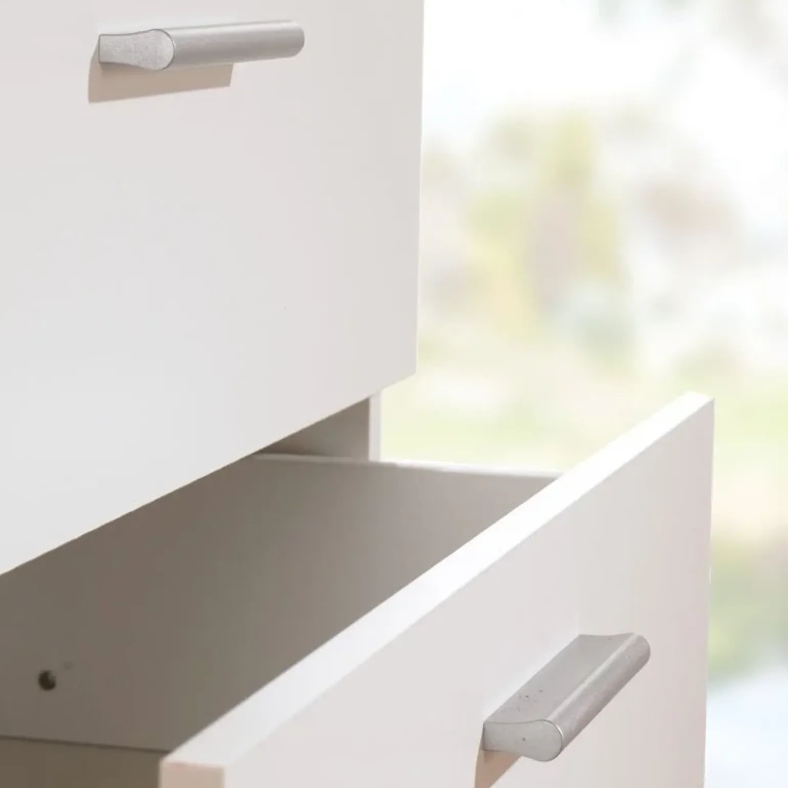 Cassettiera 70x82h cm moderna 4 cassetti bianco opaco Debby Gihome®