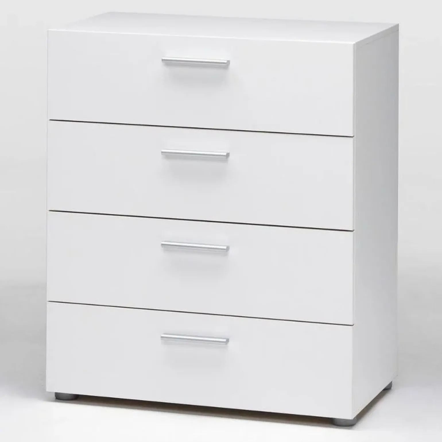 Cassettiera 70x82h cm moderna 4 cassetti bianco opaco Debby Gihome®