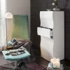 Cassettiera 50x122h cm moderna bianco lucido Sea Gihome®
