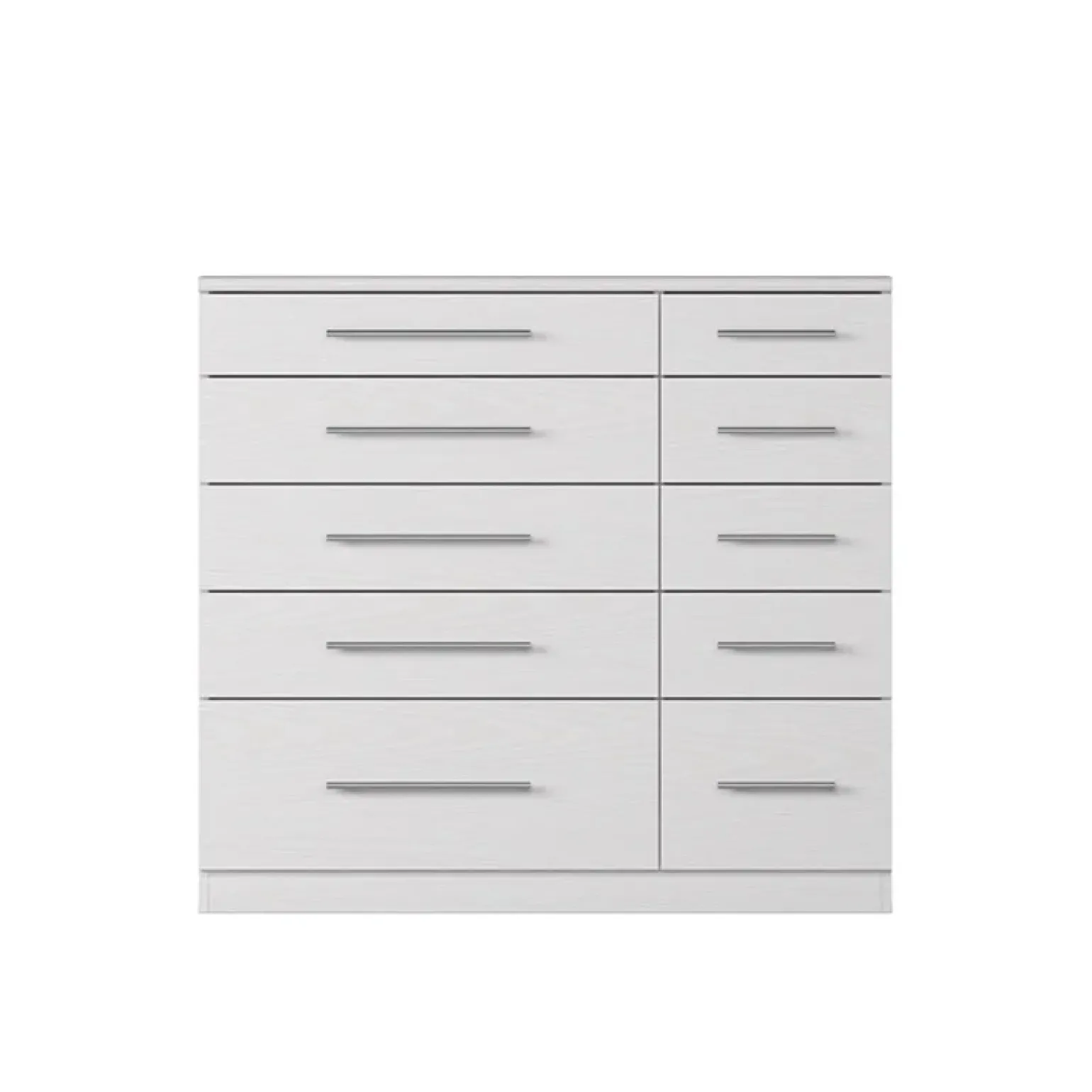 Cassettiera 103x95h cm moderna bianco frassinato Dogliani