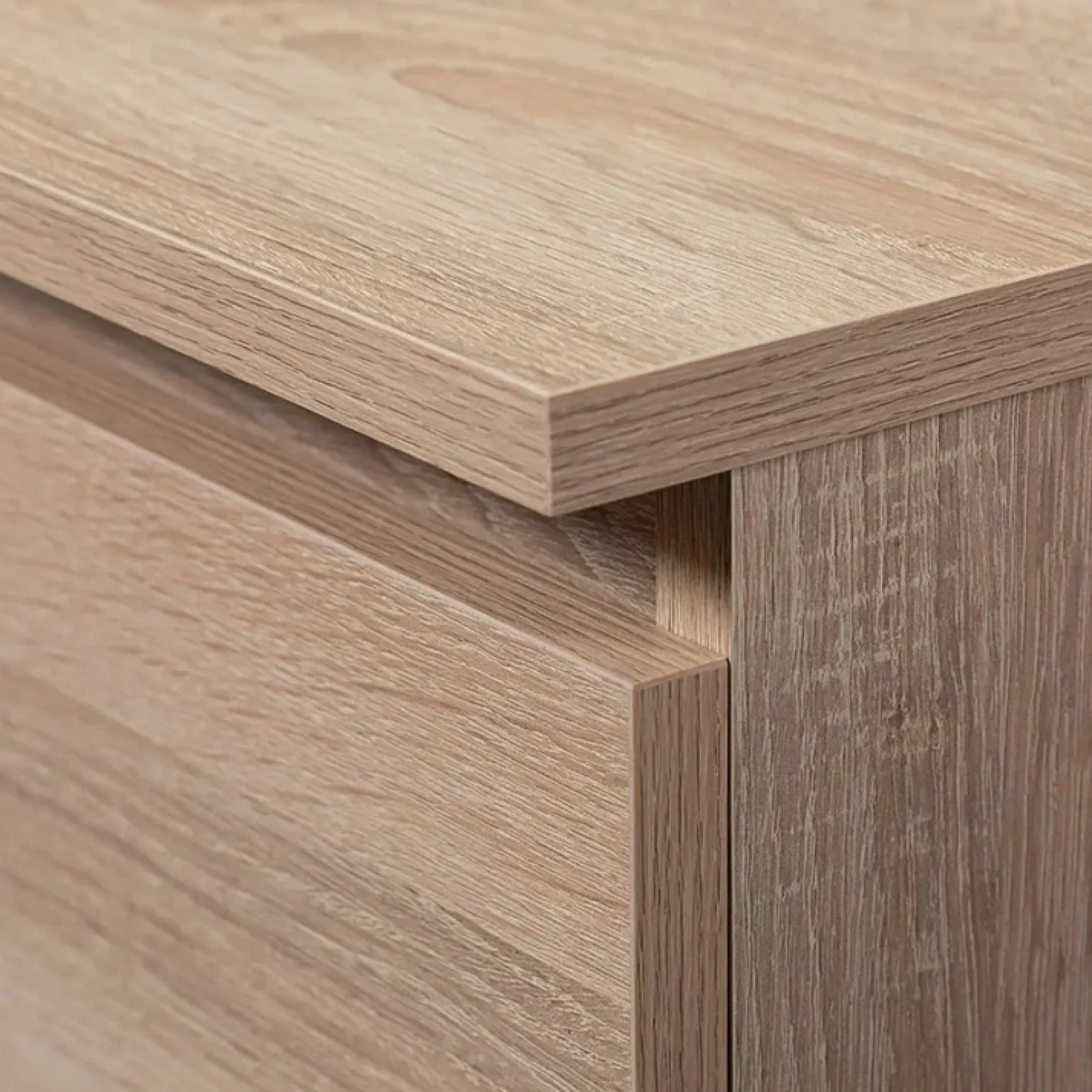 Cassettiera 140x77h cm moderna 6 cassetti rovere Living
