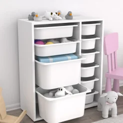 Cassettiera 70x81h cm portagiochi bianco opaco Fast Patton