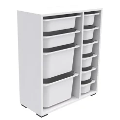 Cassettiera 70x81h cm portagiochi bianco opaco Fast Patton