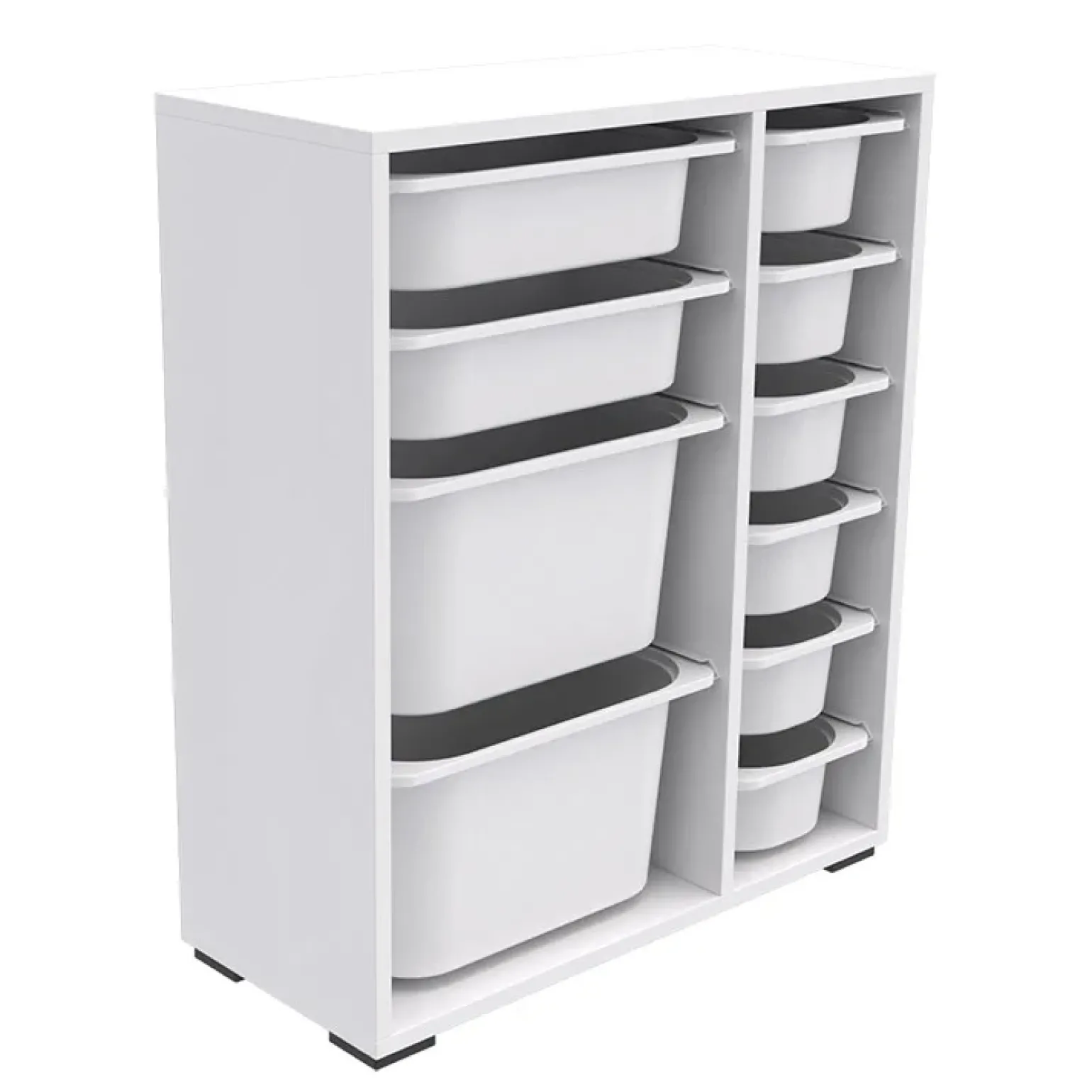 Cassettiera 70x81h cm portagiochi bianco opaco Fast Patton