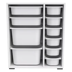 Cassettiera 70x81h cm portagiochi bianco opaco Fast Patton