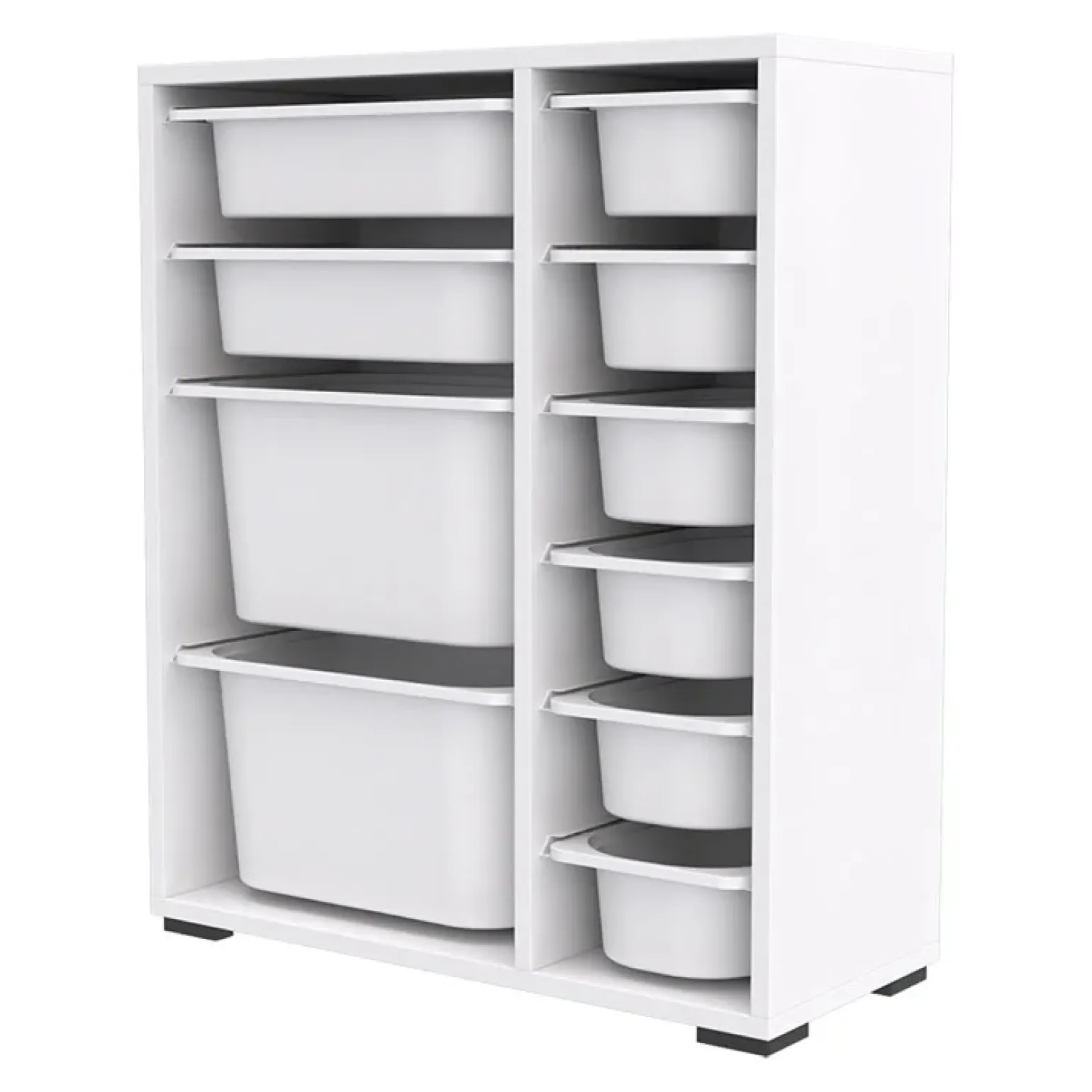 Cassettiera 70x81h cm portagiochi bianco opaco Fast Patton