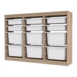 Cassettiera 133x93h cm portagiochi con cassetti rovere Fast Concordia