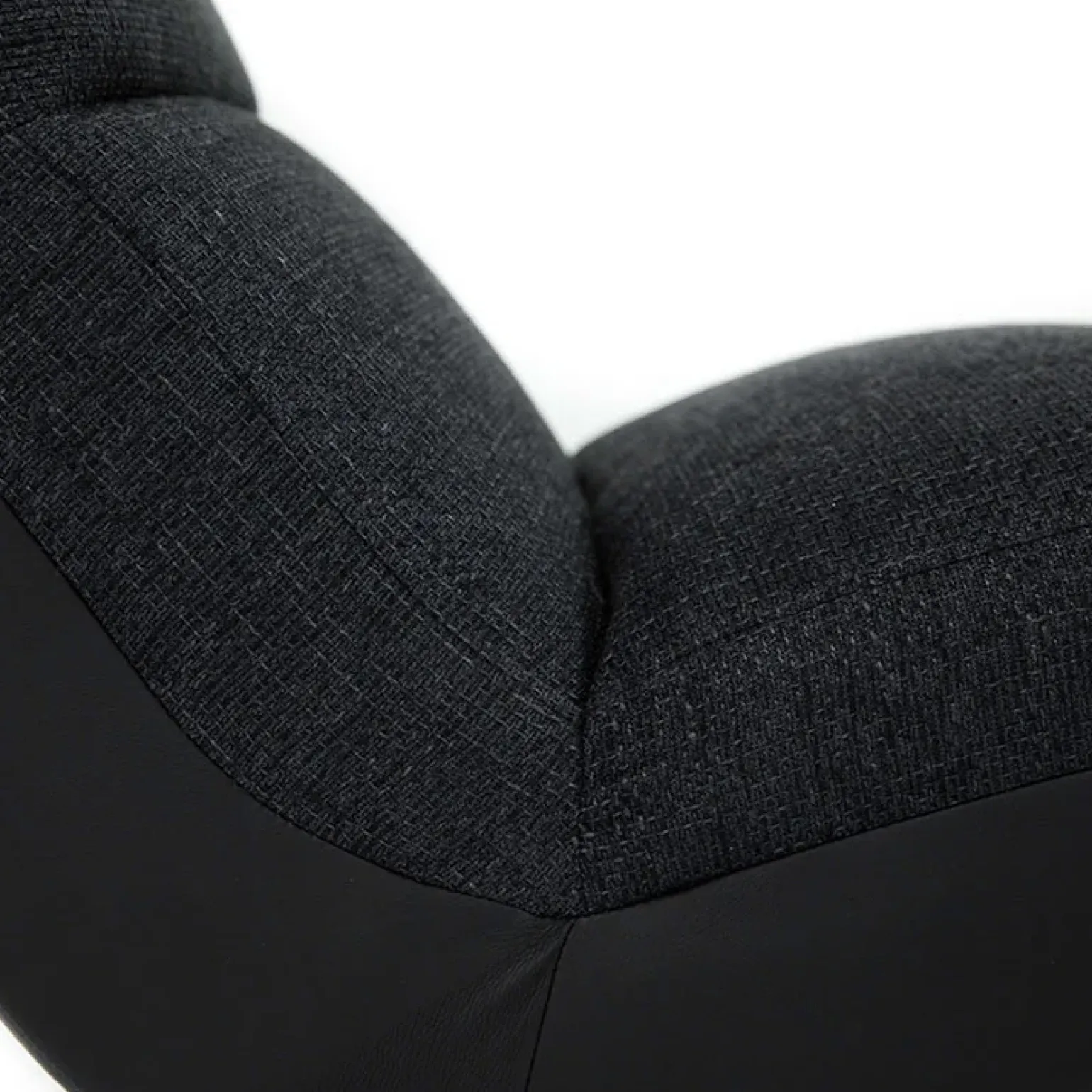 Chaise longue design 180cm imbottita in tessuto nero Marty
