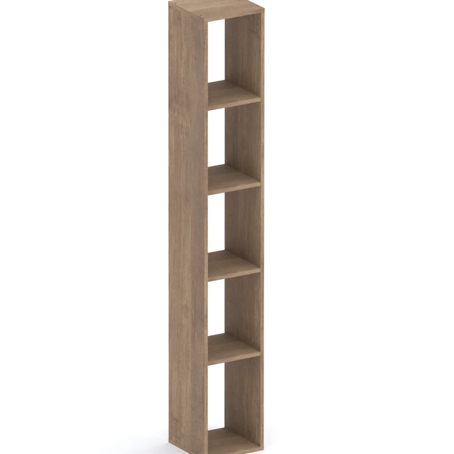 Colonna a terra 28x186h cm 5 vani libreria rovere scuro Sunset