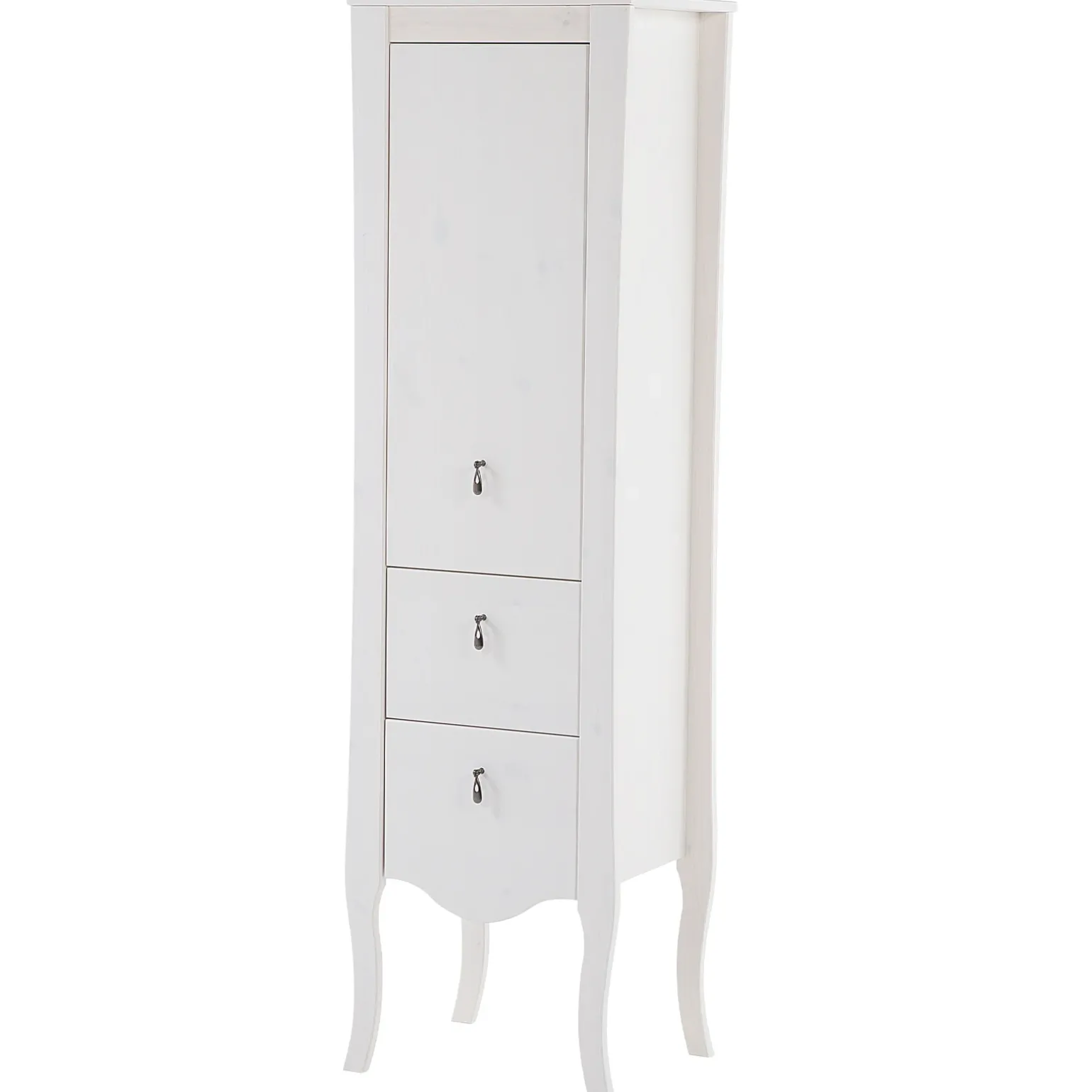 Colonna bagno classica 45x157h cm 2 cassetti bianca Brigit