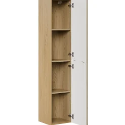 Colonna bagno sospesa 35x170h cm cannettato 2 ante rovere Pretty