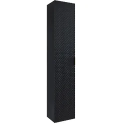 Colonna bagno sospesa 35x186h cm 1 anta nero frontale decorato Konny