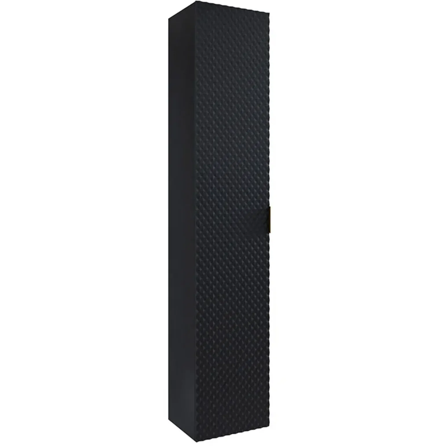 Colonna bagno sospesa 35x186h cm 1 anta nero frontale decorato Konny