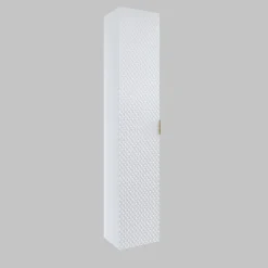 Colonna bagno sospesa 35x186h cm 1 anta bianco frontale decorato Konny