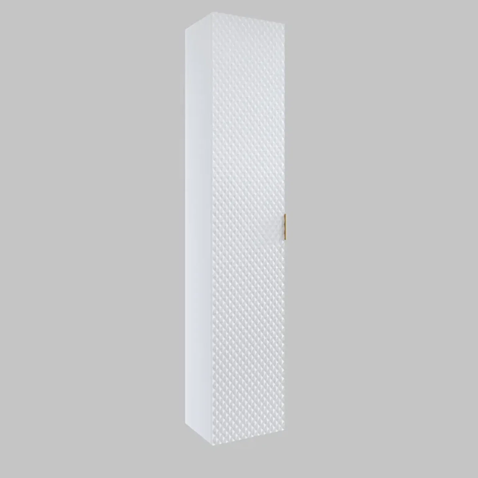 Colonna bagno sospesa 35x186h cm 1 anta bianco frontale decorato Konny