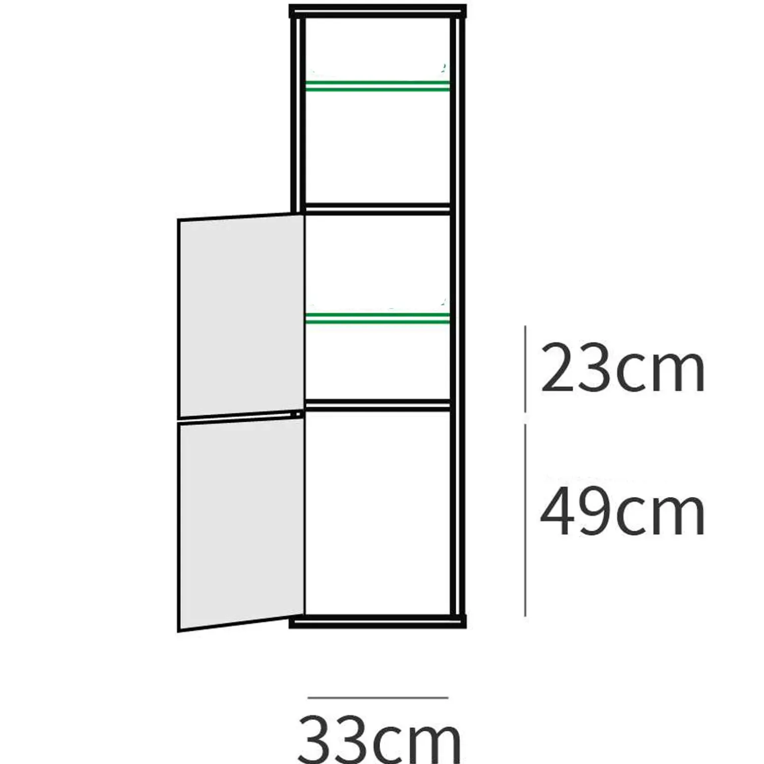 Colonna bagno sospesa 37x150h cm 2 ante 2 vani bianco Jasmund - Crown