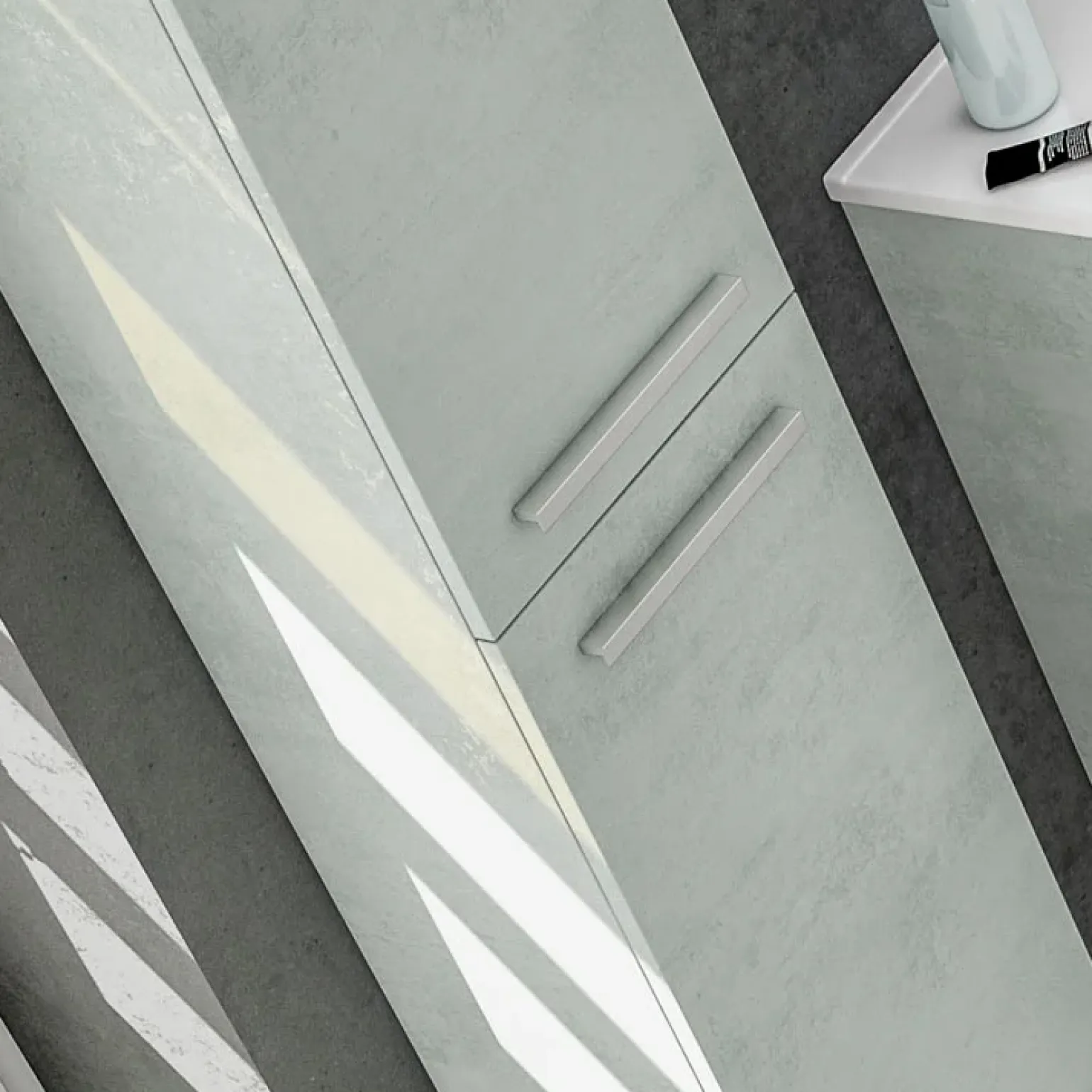 Colonna bagno sospesa 30x150h cm cemento Oscar