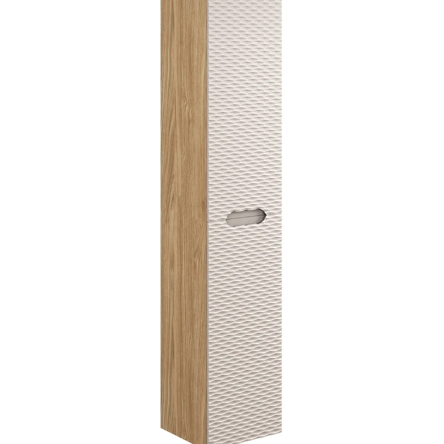 Colonna bagno sospesa 35x170h cm 2 ante beige rovere Swim