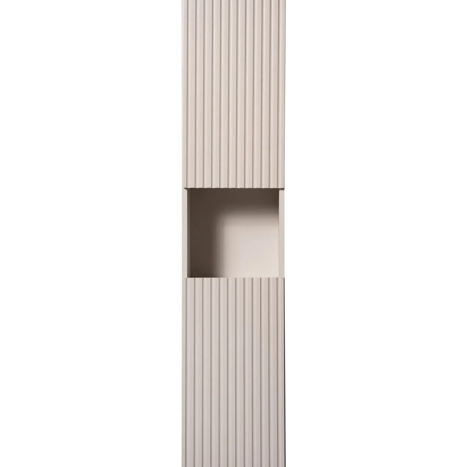 Colonna bagno sospesa 30x140h cm cannettato 2 ante beige Cleany
