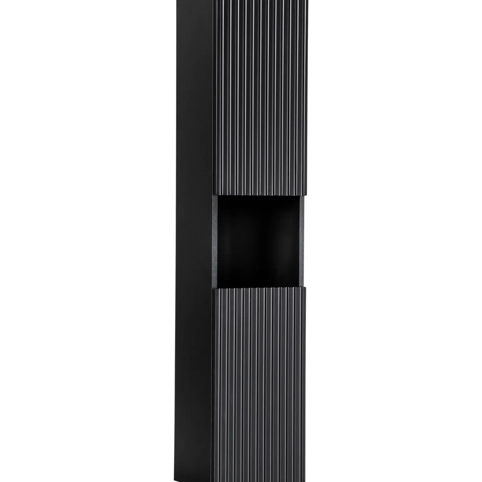 Colonna bagno sospesa 30x140h cm cannettato 2 ante nero Cleany