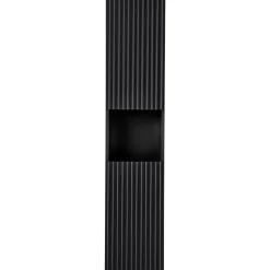 Colonna bagno sospesa 30x140h cm cannettato 2 ante nero Cleany