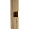 Colonna bagno sospesa 30x140h cm 2 ante rovere Rovery
