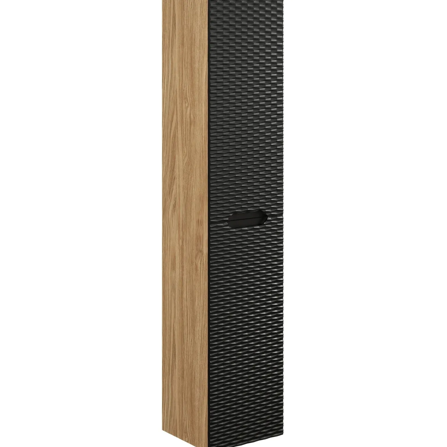 Colonna bagno sospesa 35x170h cm 2 ante nero rovere Swim