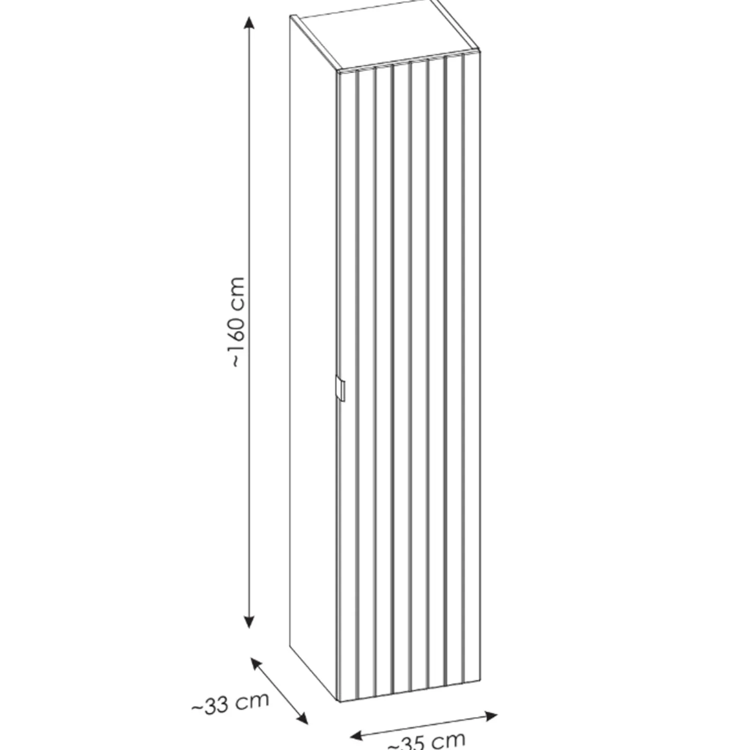 Colonna bagno sospesa 35x160h cm 1 anta 2 cassetti cannettato blu Deep