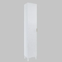 Colonna bagno 35x198h cm 1 anta bianco frontale decorato Konny