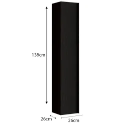 Colonna bagno 26x138h cm 1 anta nero frassinato Absolut