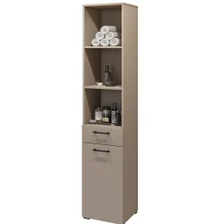 Colonna bagno 40x197h cm 1 anta 1 cassetto beige Wave