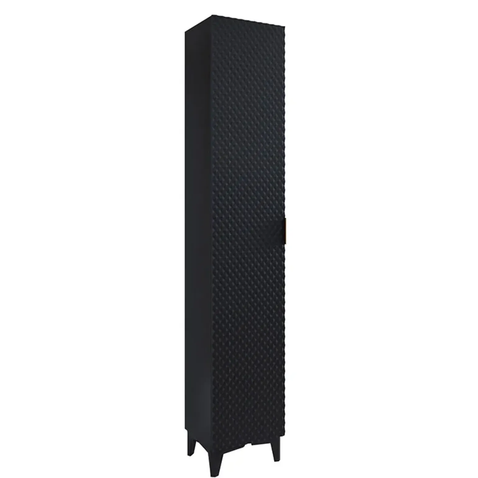 Colonna bagno 35x198h cm 1 anta nero frontale decorato Konny