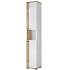 Colonna bagno 35x195h cm 2 ante 1 vano a giorno bianco lucido rovere Crystal