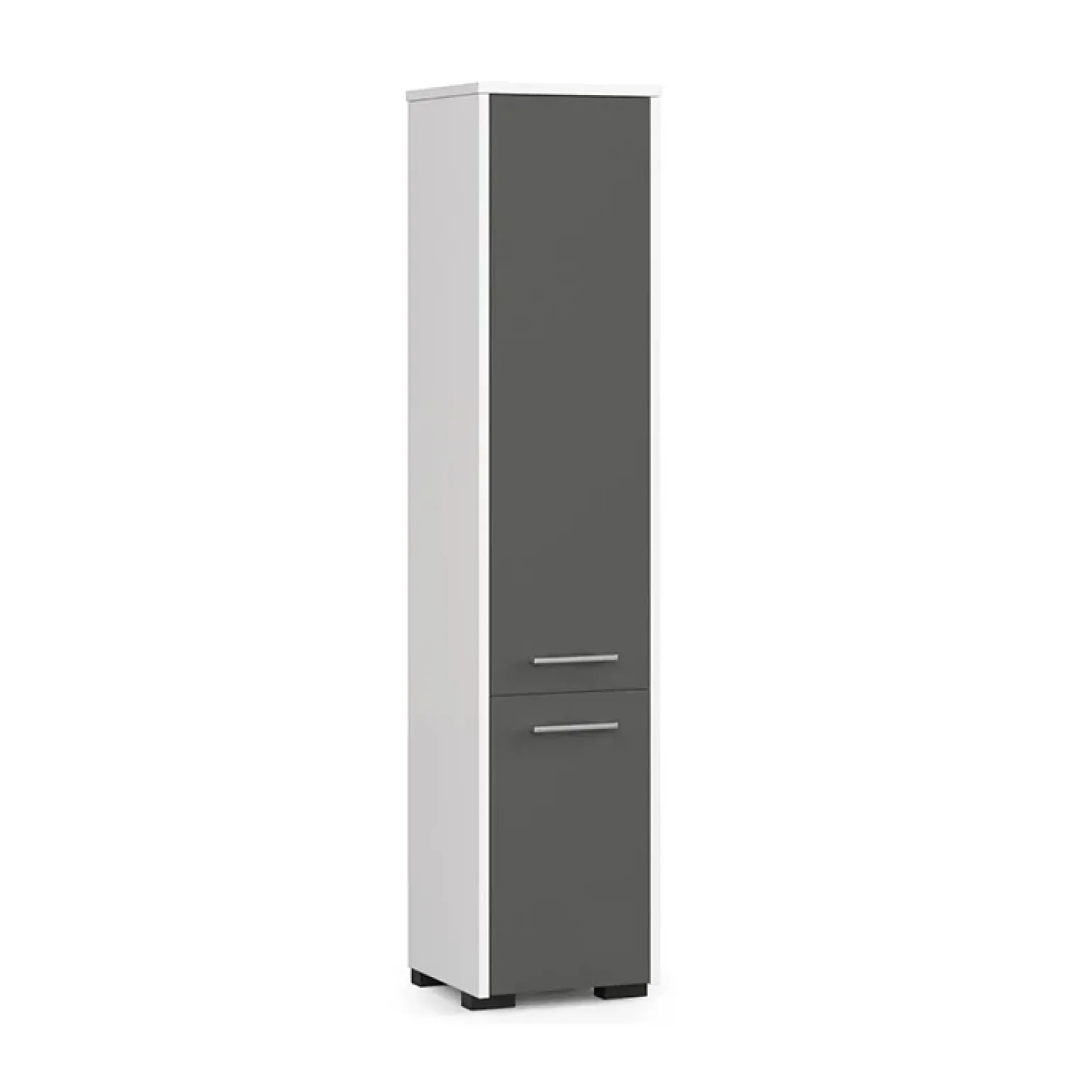 Colonna bagno 30x140h cm 2 ante grigio bianco Woters