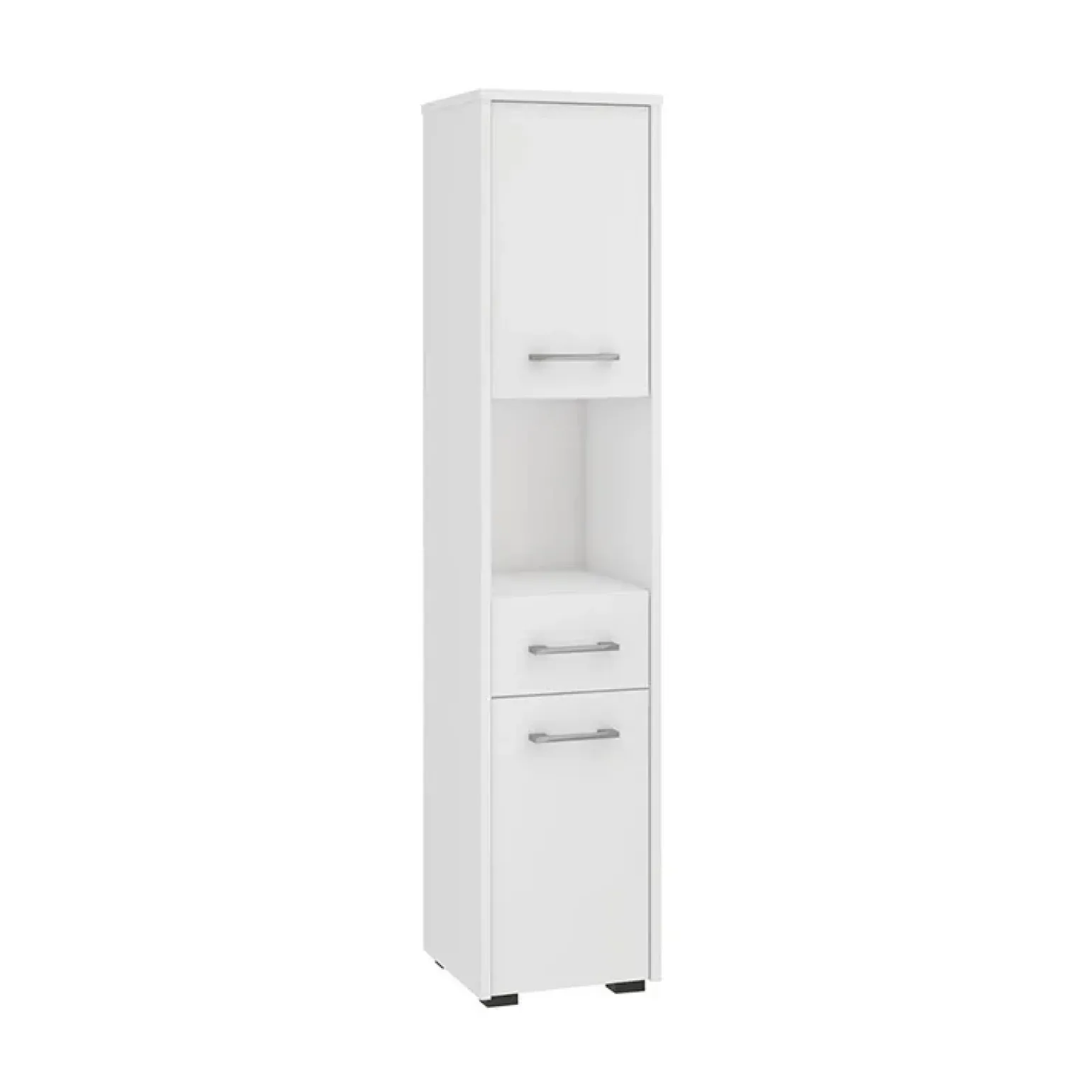 Colonna bagno 30x140h cm 2 ante 1 vano a giorno bianco Woters