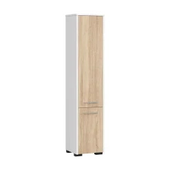Colonna bagno 30x140h cm 2 ante rovere bianco Woters