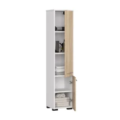 Colonna bagno 30x140h cm 2 ante rovere bianco Woters