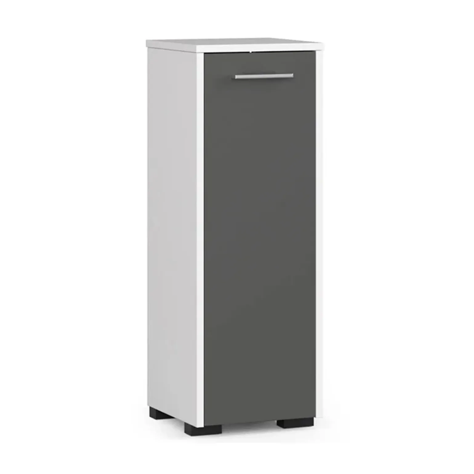 Colonna bagno 30x85h cm bassa 1 anta grigio bianco Woters