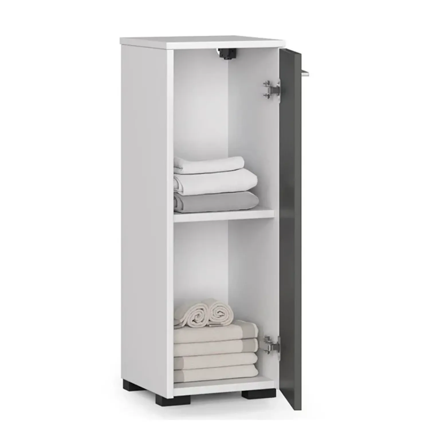 Colonna bagno 30x85h cm bassa 1 anta grigio bianco Woters