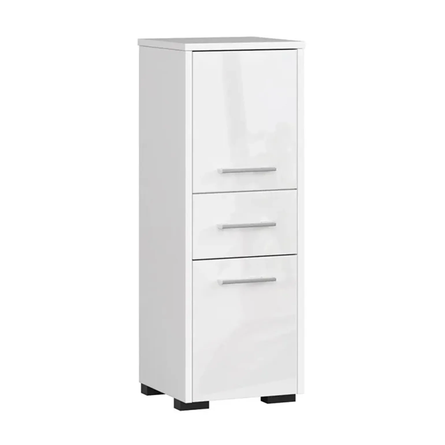 Colonna bagno 30x85h cm bassa 2 ante 1 cassetto bianco lucido Woters