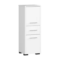 Colonna bagno 30x85h cm bassa 2 ante 1 cassetto bianco Woters