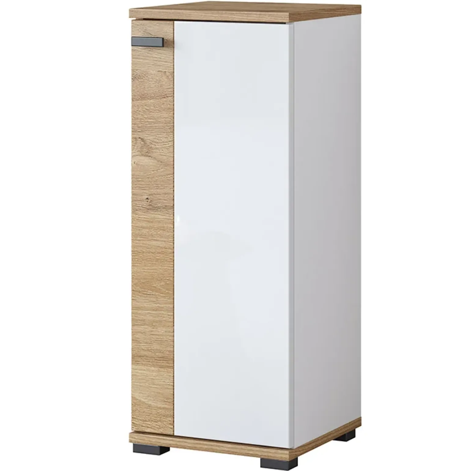 Colonna bagno 35x86h cm bassa 1 anta bianco lucido rovere Crystal